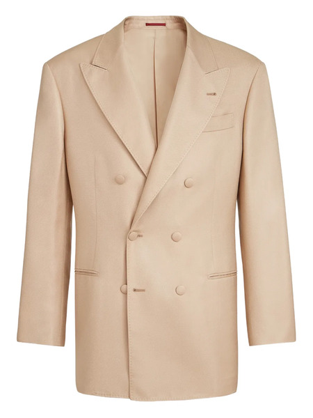  Brunello Cucinelli Peaked-lapels Double-breasted Blazer - Neutrals 
