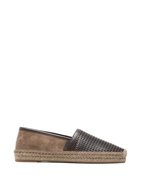  Brunello Cucinelli Perforated Espadrilles - Brown 
