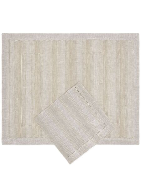  Brunello Cucinelli Placemat And Napkin Set - Neutrals 