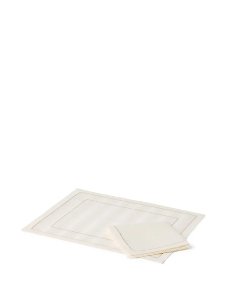  Brunello Cucinelli Placemat And Napkin Set - Neutrals 