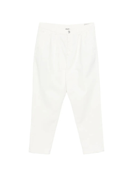  Brunello Cucinelli Pleated-front Tapered Jeans - White 