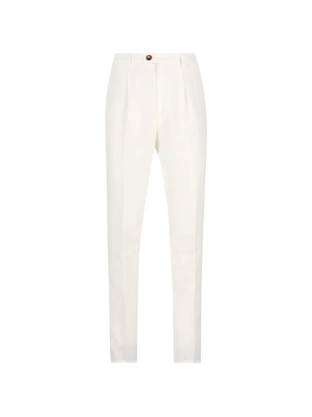  Brunello Cucinelli Pleated Tailored Trousers - White 