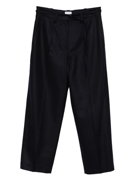  Brunello Cucinelli Pleated-wool Trousers - Blue 