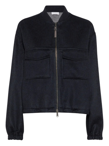  Brunello Cucinelli Pocket-detail Zip-front Jacket - Blue 
