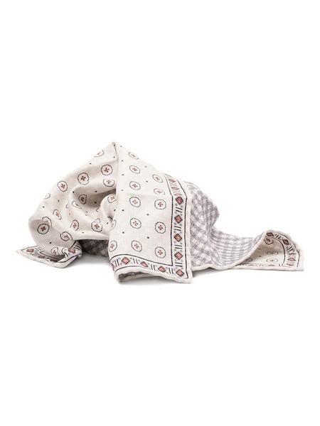  Brunello Cucinelli Printed Silk Scarf - Neutrals 