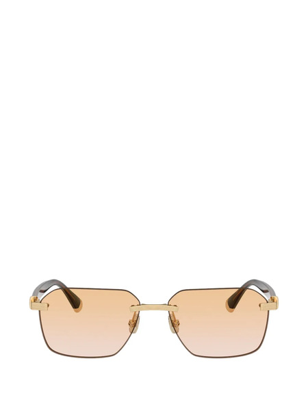  Brunello Cucinelli Rectangle-frame Sunglasses - Brown 