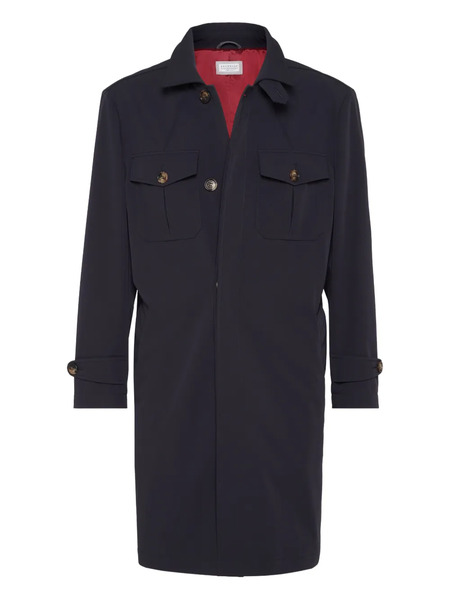  Brunello Cucinelli Redingote Coat - Blue 