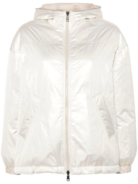  Brunello Cucinelli Reversible Metallic Padded Jacket - Neutrals 