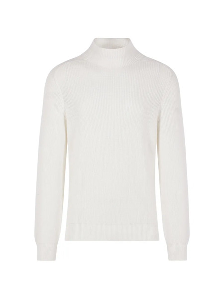  Brunello Cucinelli Rib Mock-neck Sweater - White 