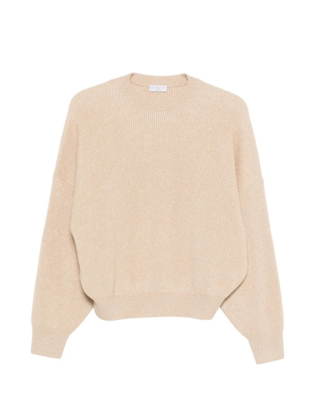  Brunello Cucinelli Ribbed Crew-neck Sweater - Neutrals 