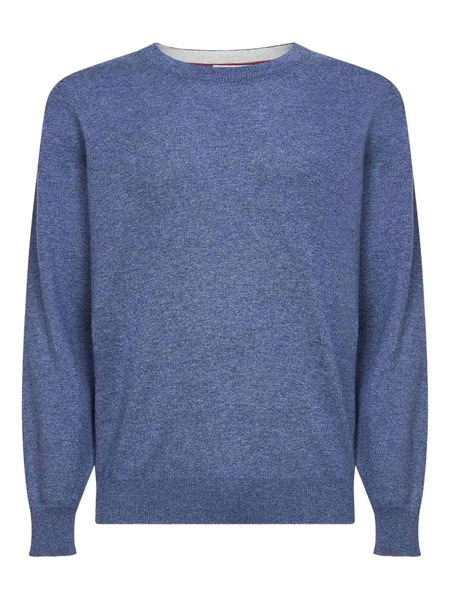  Brunello Cucinelli Ribbed Crewneck Sweater - Blue 