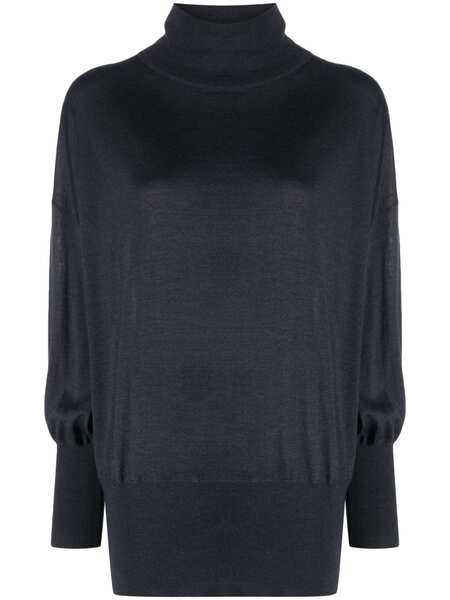  Brunello Cucinelli Roll-neck Knitted Jumper - Blue 