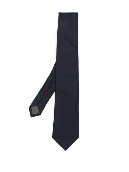  Brunello Cucinelli Satin-finish Pointed-tip Tie - Blue 