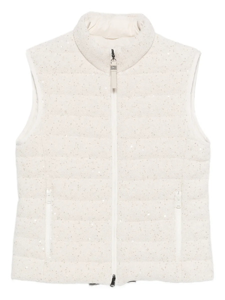  Brunello Cucinelli Sequin-embellishment Gilet - Neutrals 