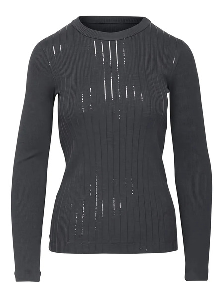  Brunello Cucinelli Sequin-stripe T-shirt - Grey 