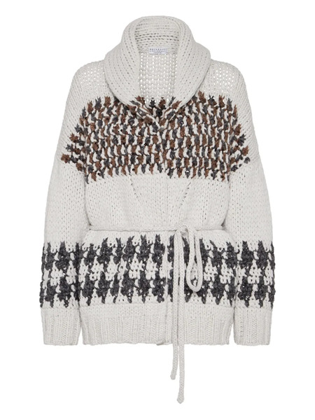  Brunello Cucinelli Shawl-lapels Cardigan - Neutrals 