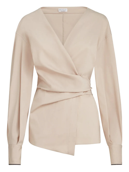  Brunello Cucinelli Shiny-cuffs Shirt - Neutrals 