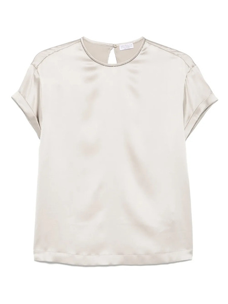  Brunello Cucinelli Short Sleeve Blouse - Grey 