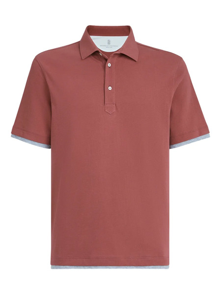  Brunello Cucinelli Short-sleeve Polo Shirt - Red 
