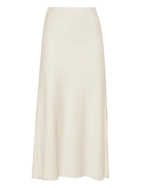  Brunello Cucinelli Side-split Midi Skirt - Neutrals 