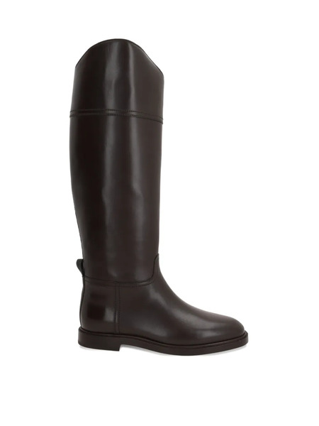 Brunello Cucinelli Side-zip Calf Leather Boots - Brown 