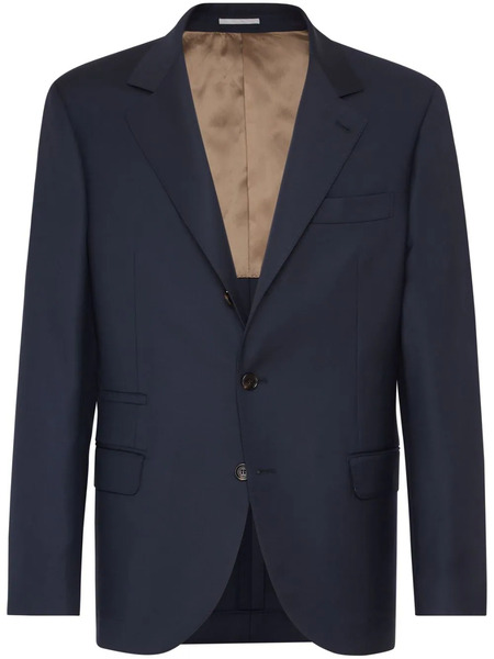  Brunello Cucinelli Single-breasted Virgin-wool Blazer - Blue 