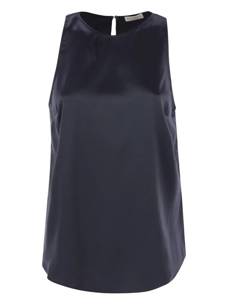  Brunello Cucinelli Sleeveless Blouse - Blue 