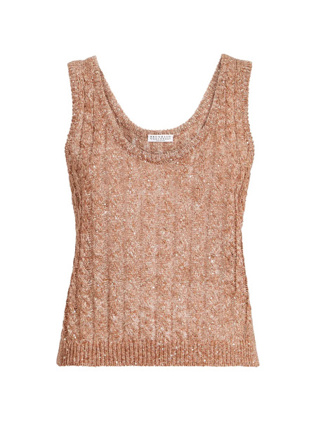  Brunello Cucinelli Sleeveless Top - Brown 