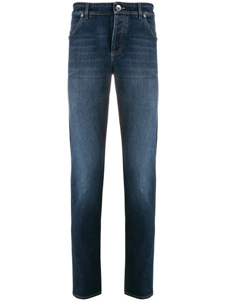  Brunello Cucinelli Slim-fit Stonewashed Jeans - Blue 