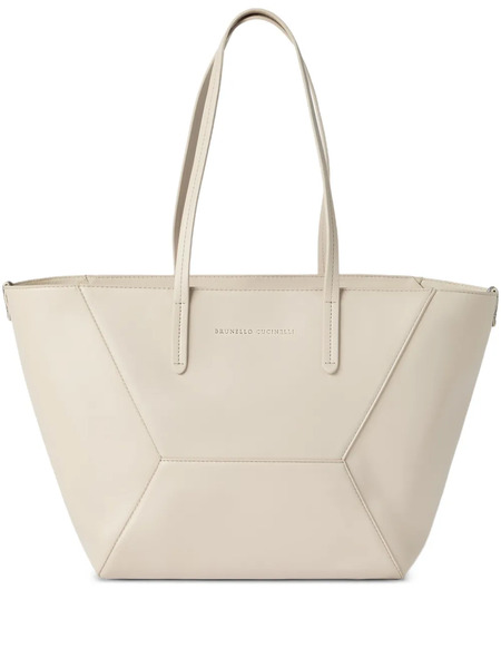  Brunello Cucinelli Small Duo Tote Bag - Neutrals 