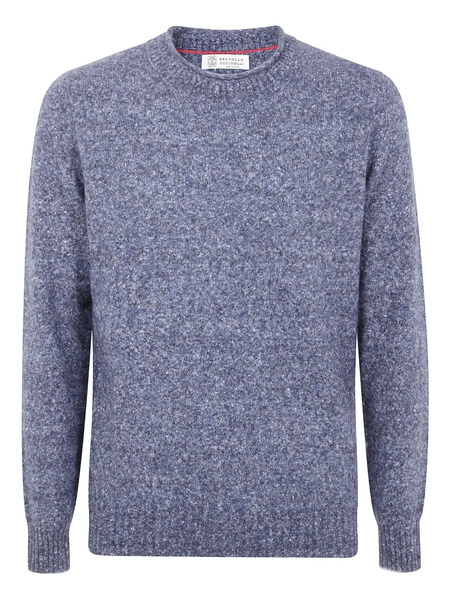  Brunello Cucinelli Speckled-effect Sweater - Blue 