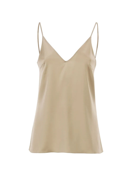  Brunello Cucinelli Stretch V-neck Top - Neutrals 