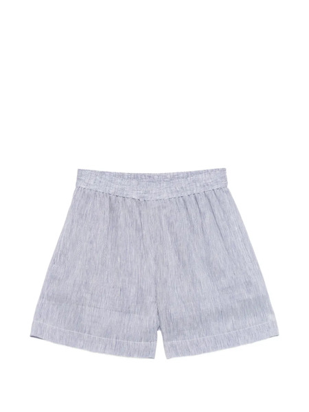  Brunello Cucinelli Striped Elasticated Shorts - White 