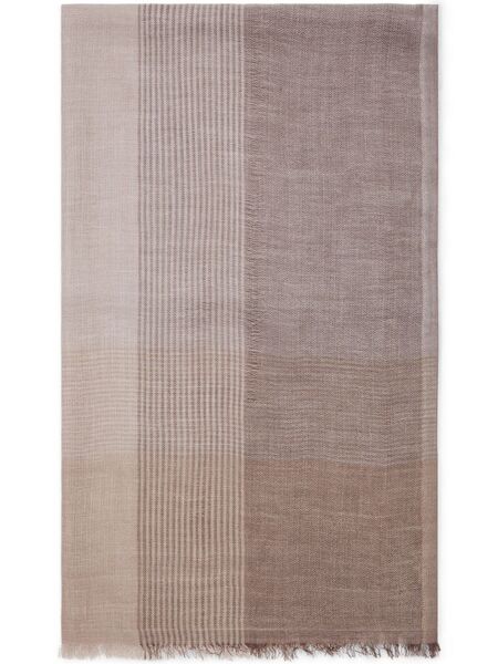  Brunello Cucinelli Striped Scarf - Neutrals 