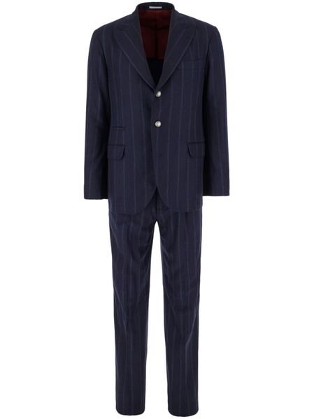  Brunello Cucinelli Striped Suit - Blue 