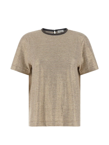  Brunello Cucinelli Striped T-shirt - Neutrals 