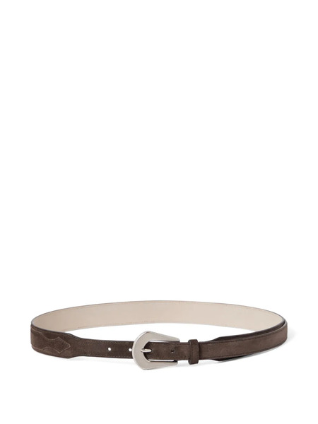  Brunello Cucinelli Suede Belt - Brown 