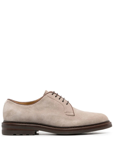  Brunello Cucinelli Suede Derby Shoes - Neutrals 