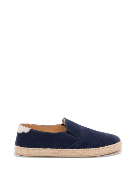  Brunello Cucinelli Suede Jute Espadrilles - Blue 
