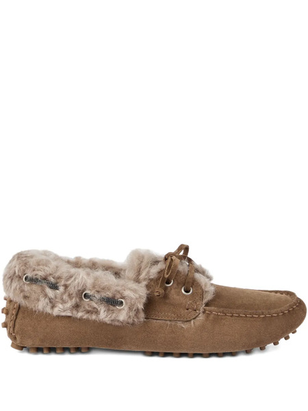  Brunello Cucinelli Suede Loafers - Brown 