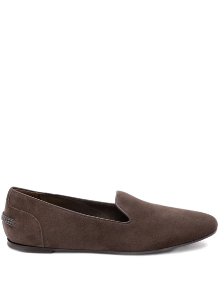  Brunello Cucinelli Suede Loafers - Brown 