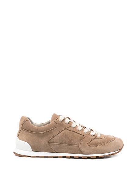  Brunello Cucinelli Suede Panelled Trainers - Brown 