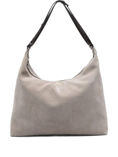  Brunello Cucinelli Suede Shoulder Bag - Grey 