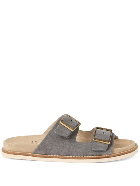  Brunello Cucinelli Suede Slides - Grey 