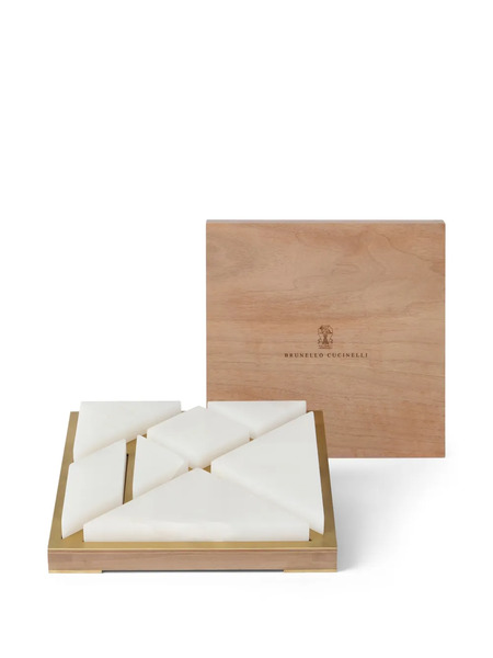  Brunello Cucinelli Tangram Set (23,5cm X 23,5cm) - White 