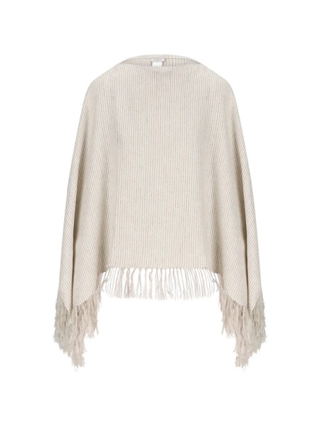  Brunello Cucinelli Tassel Poncho - Neutrals 