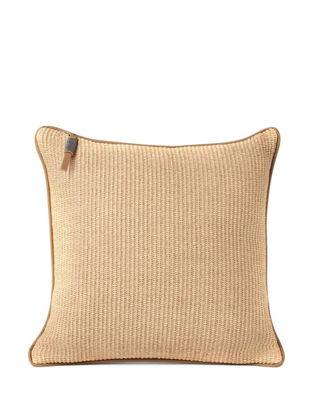  Brunello Cucinelli Techno Raffia Cushion - Brown 