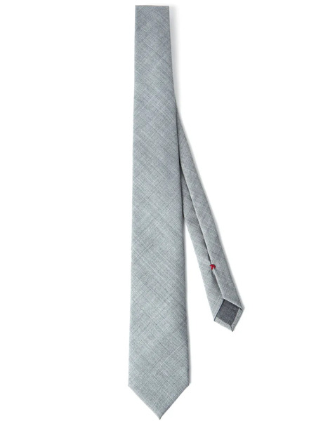  Brunello Cucinelli Textured-finish Wool Tie - Grey 