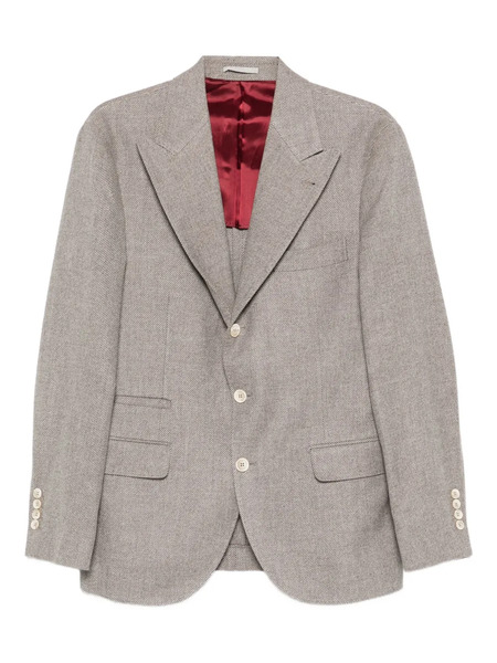  Brunello Cucinelli Three-button Wool Blazer - Neutrals 