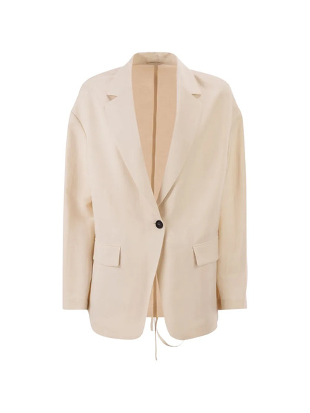  Brunello Cucinelli Tie-belt Blazer - Neutrals 